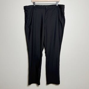 Chaps Golf Mens Performance Pants‎ 42 Black Flat Front Tech Pocket Active